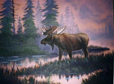 Moose Painting